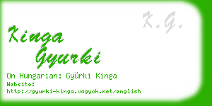 kinga gyurki business card
